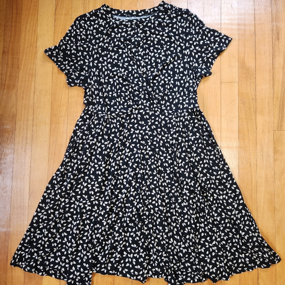 Front Wrap floral skater dress